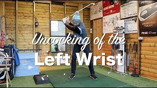 Uncocking the left wrist in golf swing [upl. by Darwin745]