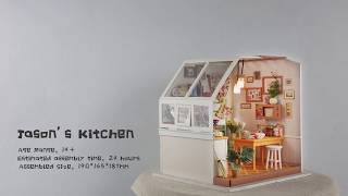 Robotime dollhouse kit  Jasons Kitchen  DG105 [upl. by Cullan]