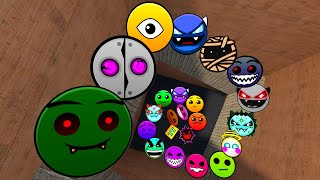 Geometry Dash and Lobotomy Dash Nextbots Chase me in Maze Gmod [upl. by Schifra685]