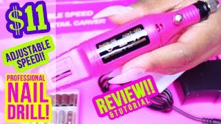 11 PINK Nail Drill Tutorial amp Review [upl. by Snebur]