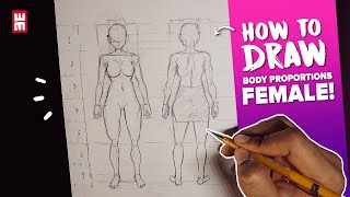 How to Draw Bodies Female Body Proportions Drawing Tutorial [upl. by Flessel]