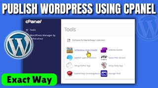 How to publish wordpress website using cpanel 2024 [upl. by Ahtaga930]