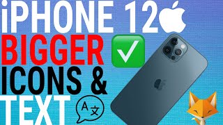 How To Make Icons amp Text Bigger On iPhone 12  12 Pro [upl. by Josefa]