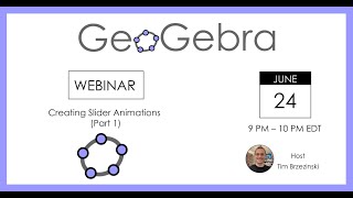 Creating Slider Animations with GeoGebra Part 1 [upl. by Horlacher777]