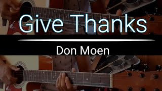 Give Thanks  With a grateful heart   Don Moen  Lyrics  Chords [upl. by Flori]