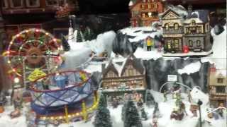 Miniture Model Christmas village Dobbies in Speke Liverpool [upl. by Lorrimor869]