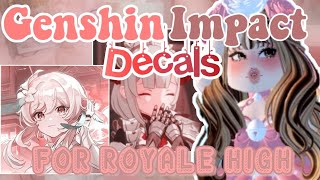 GENSHIN IMPACT Decals for your RoyaleHigh JOURNAL  Roblox [upl. by Ubana767]