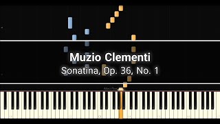 M Clementi  Sonatina Op 36 No 1 in C Major Synthesia [upl. by Cinomod]