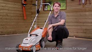 STIHLsecrets  STIHL RMA 235 Compact Lawn Mower Eco Mode  STIHL GB [upl. by Akinimod]