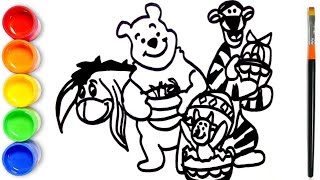 How to draw Winnie the Pooh Friends  Winnie the Pooh [upl. by Reltuc118]