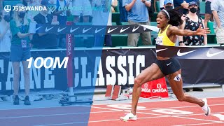 Elaine Thompson runs a series record 1054 in the Eugene 100m  Wanda Diamond League 2021 [upl. by Nutsud]