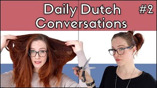 Daily Dutch conversations 2  Going to the hairdresser  de kapper NT2  A1A2 [upl. by Swithin940]