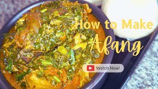 HOW TO COOK AFANG SOUP FROM SCRATCH  FULL POT [upl. by Nifares]