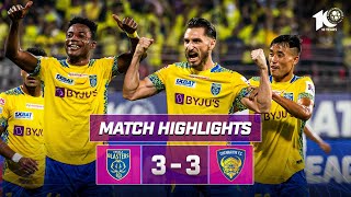 Match Highlights  Kerala Blasters FC 33 Chennaiyin FC  MW 8  ISL 202324 [upl. by Anotal]