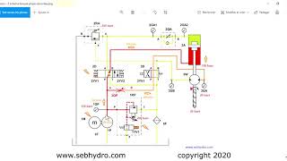 Lecture schéma hydraulique dune foreuse  Etude des différentes phases de fonctionnement [upl. by Itaws]