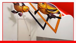 MindBlowing 3D Murals That Jump Off The Walls By Sergio Odeith 😃 [upl. by Mandy907]