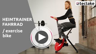 Produktvideo Heimtrainer Fahrrad mit Trainingscomputer klappbar  tectake [upl. by Yrogerg675]