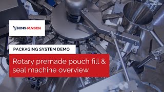 Overview Automatic rotary premade pouch fill amp seal packaging machine [upl. by Ahsekel]