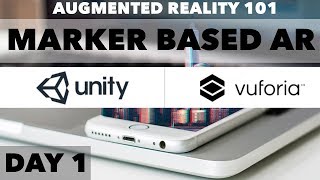 Day1 Augmented Reality AR Tutorial  Marker based AR with Vuforia And Unity [upl. by Suiradel]