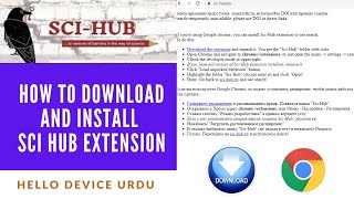 How to download and install sci hub extension [upl. by Irual510]