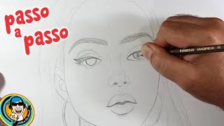 COMO DESENHAR ROSTO TUMBLR  PASSO A PASSO 3MILHÕES [upl. by Sitra]