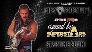 Jake The Snake Roberts LIVE instudio signing [upl. by Anirhtak]