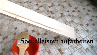 DIY Sockelleisten renovieren  Sockelleisten aufarbeiten  Fußleisten abschleifen streichen [upl. by Adirehs]