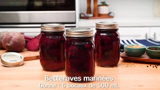 Betteraves marinées Recipe Fre [upl. by Ellimahs]