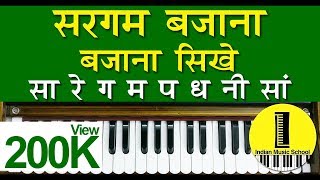 Learn Indian music  सरगम बजाना सीखे  Sargam Lesson 01  sa re ga ma pa dha ni [upl. by Aerdnaeel315]