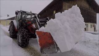 Schneechaos 2019  Winterlandschaft  Salzburg  Massey Ferguson  Steyr  Lasco  austria alps [upl. by Helge]