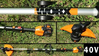 Worx 40v max String Trimmer  Light Quiet and Effective [upl. by Lambrecht]