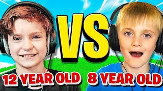 12 YEAR OLD vs 8 YEAR OLD Fortnite 1v1 [upl. by Accebber559]