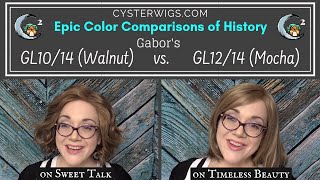 CysterWigs Color Comparison GL1014 Walnut vs GL1214 Mocha by Gabor [upl. by Joed]