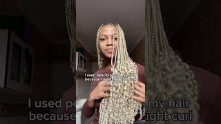 Maintaining my curls in braidsnot  fypage naturalhair braids haircare [upl. by Aubry]