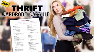 I Tried A THRIFTED Capsule Wardrobe  budget friendly [upl. by Macrae]