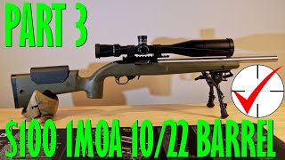 1022 Barrel Upgrade  Sub MOA for 100  1022 Precision  Part 3 [upl. by Onirotciv]