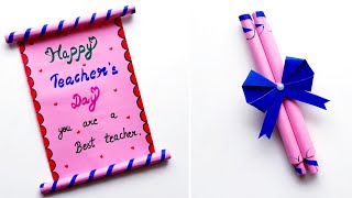 DIY Teachers Day Gift Idea  Happy Teachers Day Craft  Paper Flower Bouquet for Teacher Handmade [upl. by Osrit]