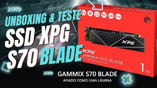 Unboxing amp Teste  SSD XPG S70 GAMMIX [upl. by Otrepur]