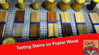 Testing Several Different Stains on Poplar wood [upl. by Ialda]