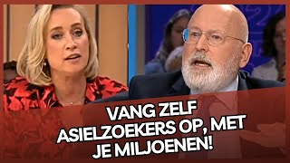 Timmermans krijgt ervan langs op TV Vang zelf ASIELZOEKERS op met je MILJOENEN [upl. by Remos]