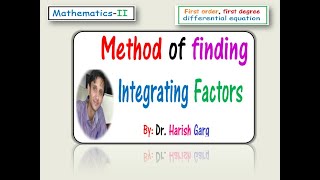 Methods for finding Integrating Factor [upl. by Narod]