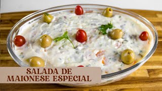 SALADA DE MAIONESE BEM TEMPERADASIMPLES FÁCIL E RÁPIDA PARA O NATAL [upl. by Gasperoni]