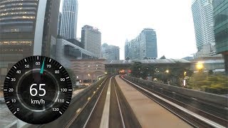 Cab View  Rapid KL LRT Train Kuala Lumpur Malaysia [upl. by Saw]