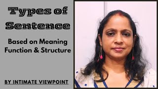 What Are The Various Types of a Sentence  Meaning amp Examples  By Intimate Viewpoint [upl. by Tarrant]