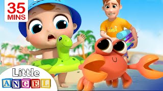 Fun Day at the Beach  Sea Animal Song  Little Angel Kids Songs amp Nursery Rhymes [upl. by Nakashima]