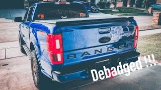 Ford Ranger Debadge and Tonneau Cover Install [upl. by Aneram81]