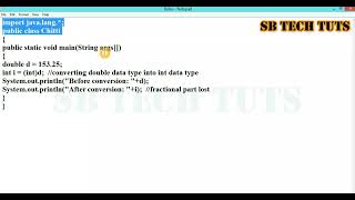 Type Casting in Java  Narrowing  Explicit Conversion  Java Programming  Telugu [upl. by Eisset]