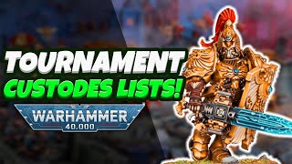 5 Custodes Tournament Lists  Warhammer 40K 10th Edition [upl. by Cornish]