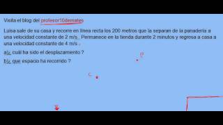 problema Diferencia entre desplazamiento distancia o espacio recorrido ejercicio resuelto [upl. by Hallette257]