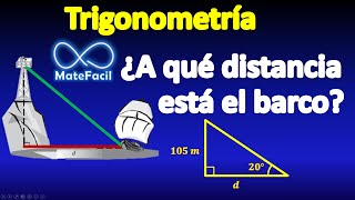 01 Calcular distancia usando trigonometría [upl. by Nivart575]